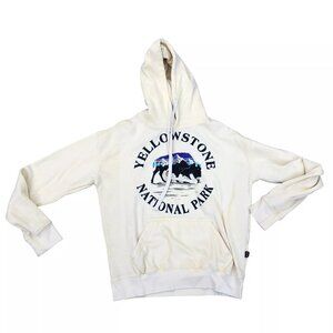RAGWEAR USA Yellowstone National Park Hoodie Sweatshirt Mens MED Yellow Pullover